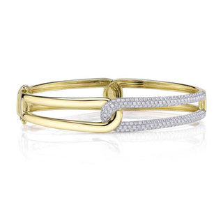 INTERLOCKING LOOPS HINGED BANGLE