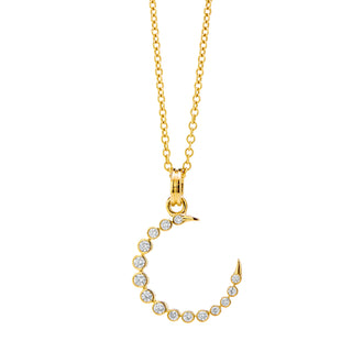 DIAMOND CRESCENT MOON PENDANT