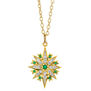 EMERALD & DIAMOND TAARA PENDANT