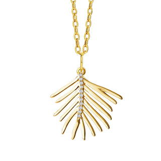 DIAMOND PALM LEAF PENDANT