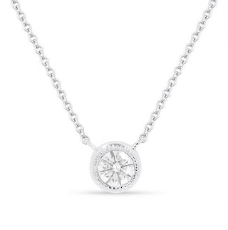 MILGRAIN BEZEL DIAMOND PENDANT