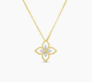 PRINCIPESSA SMALL DIAMOND FLOWER NECKLACE
