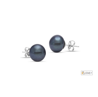 Black Freshwater Pearl Studs