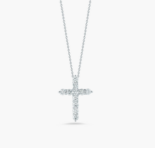 TINY TREASURE DIAMOND CROSS NECKLACE