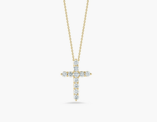TINY TREASURE DIAMOND CROSS NECKLACE