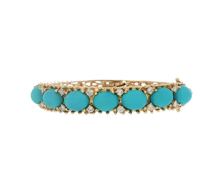 TURQUOISE & DIAMOND BANGLE