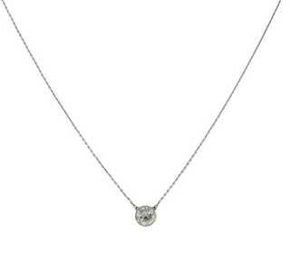 Bezel Set Diamond Necklace