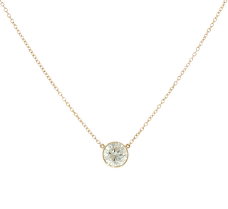 Bezel Set Diamond Necklace
