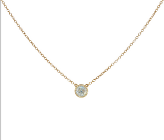 Bezel Set Diamond Necklace