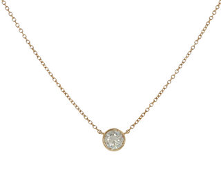 Bezel Set Diamond Necklace