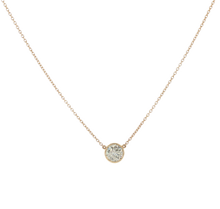 Bezel Set Diamond Necklace