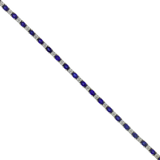 SAPPHIRE & DIAMOND TENNIS BRACELET