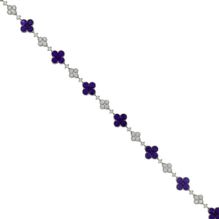 SAPPHIRE & DIAMOND CLOVER BRACELET