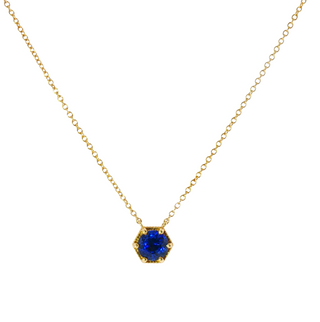 SAPPHIRE HEXAGON PENDANT