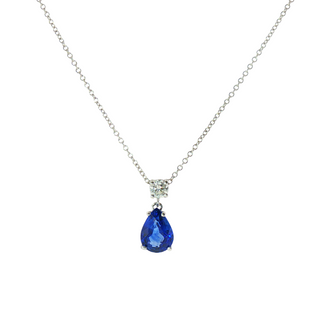PEAR SHAPE SAPPHIRE NECKLACE