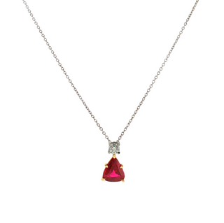 PEAR SHAPE RUBY NECKLACE
