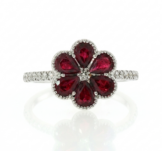 RUBY FLOWER RING