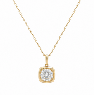 BUBBLE BEZEL SET DIAMOND NECKLACE