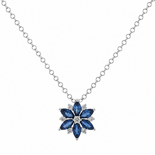 SAPPHIRE FLOWER NECKLACE