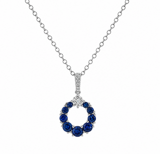 SAPPHIRE CIRCLE NECKLACE