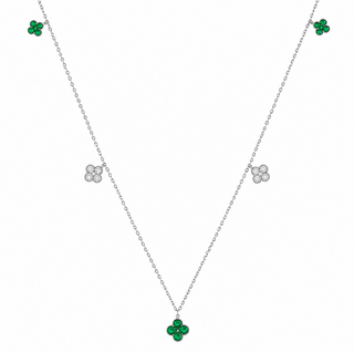 FIVE CLOVER DANGLE NECKLACE