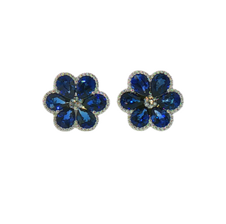 SAPPHIRE FLOWER EARRINGS