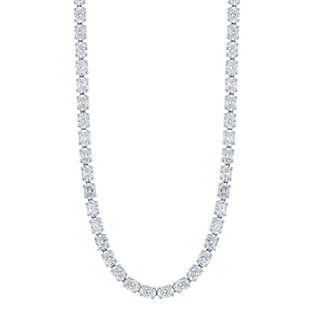OVAL DIAMOND TENNIS NECKLACE