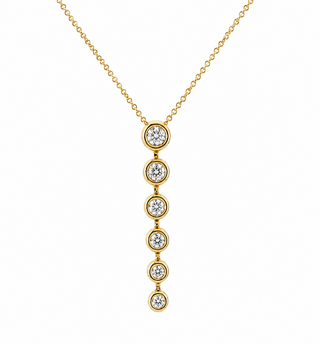 GRADUATED BEZEL DIAMOND NECKLACE