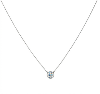 Bezel Set Diamond Necklace