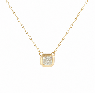 BEZEL SET RADIANT DIAMOND NECKLACE