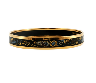 HERMES PLATED ENAMEL QU'IMPORTE LE FLACON BANGLE