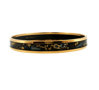 HERMES PLATED ENAMEL QU'IMPORTE LE FLACON BANGLE