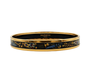 HERMES PLATED ENAMEL QU'IMPORTE LE FLACON BANGLE