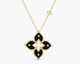 VENETIAN PRINCESS DIAMOND & ENAMEL FLOWER NECKLACE