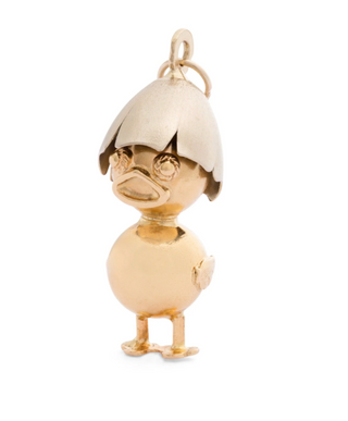 VINTAGE HATCHING CHICK CHARM