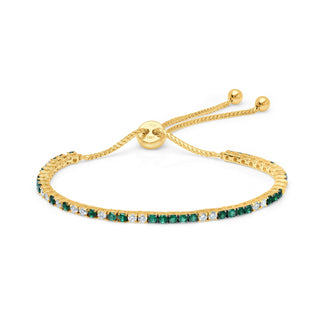 DIAMOND & EMERALD BOLO BRACELET