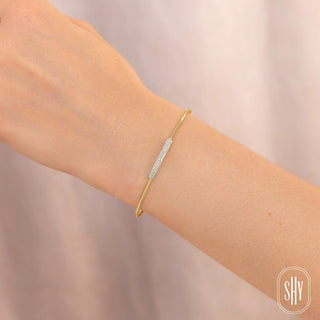 PAVE DIAMOND BAR BANGLE