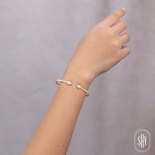 PAVE TEARDROP BANGLE
