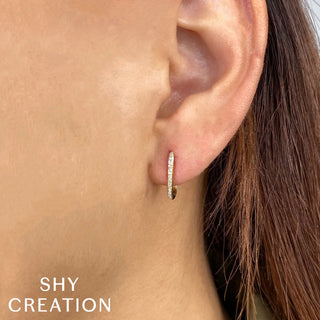 ELONGATED DIAMOND HOOPS