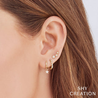 Graduated Star Earrings