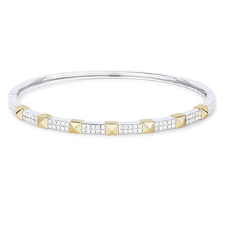 PYRAMID MOTIF HINGED BANGLE
