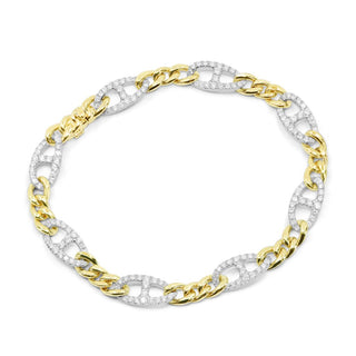DIAMOND ANCHOR LINK BRACELET