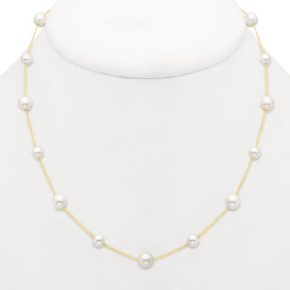 TIN CUP PEARL NECKLACE