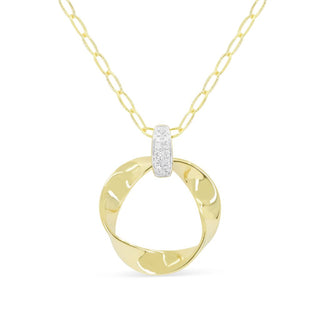 LARGE TWISTED CIRCLE NECKLACE