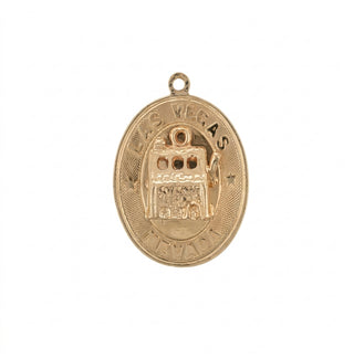 VINTAGE LAS VEGAS OVAL DISC CHARM