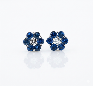 SAPPHIRE FLOWER EARRINGS