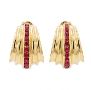 CARTIER RUBY EARCLIPS