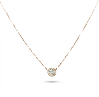 Bezel Set Diamond Necklace