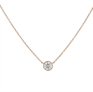 Bezel Set Diamond Necklace
