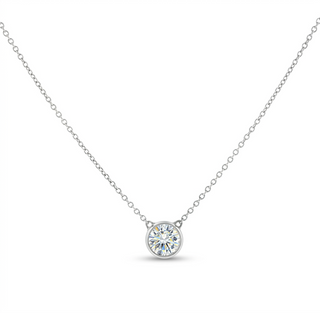 Bezel Set Diamond Necklace